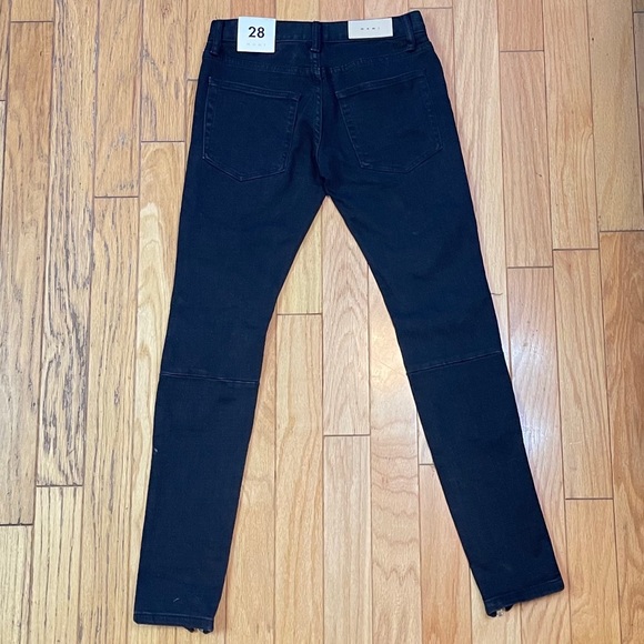 NWT - MNML M1 Stretch Zipper Denim [BLACK] - Picture 2 of 7